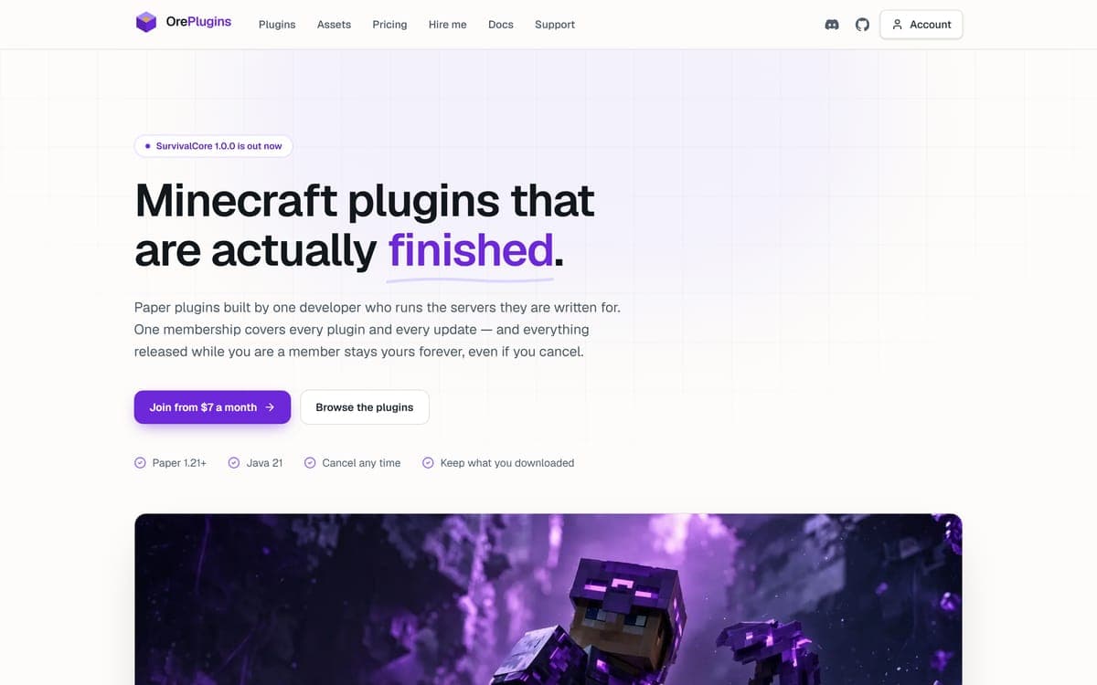 Screenshot of OrePlugins