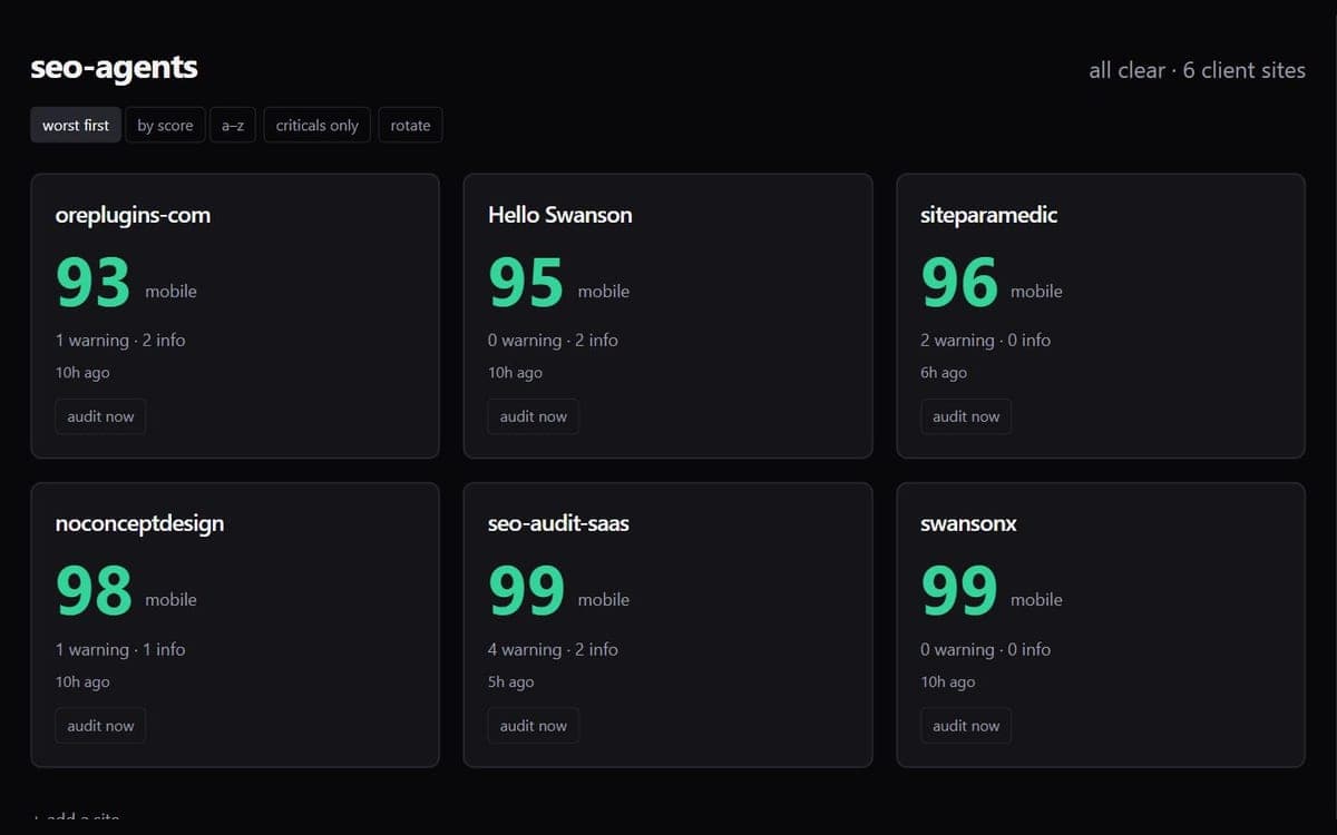 Screenshot of SEO Agents