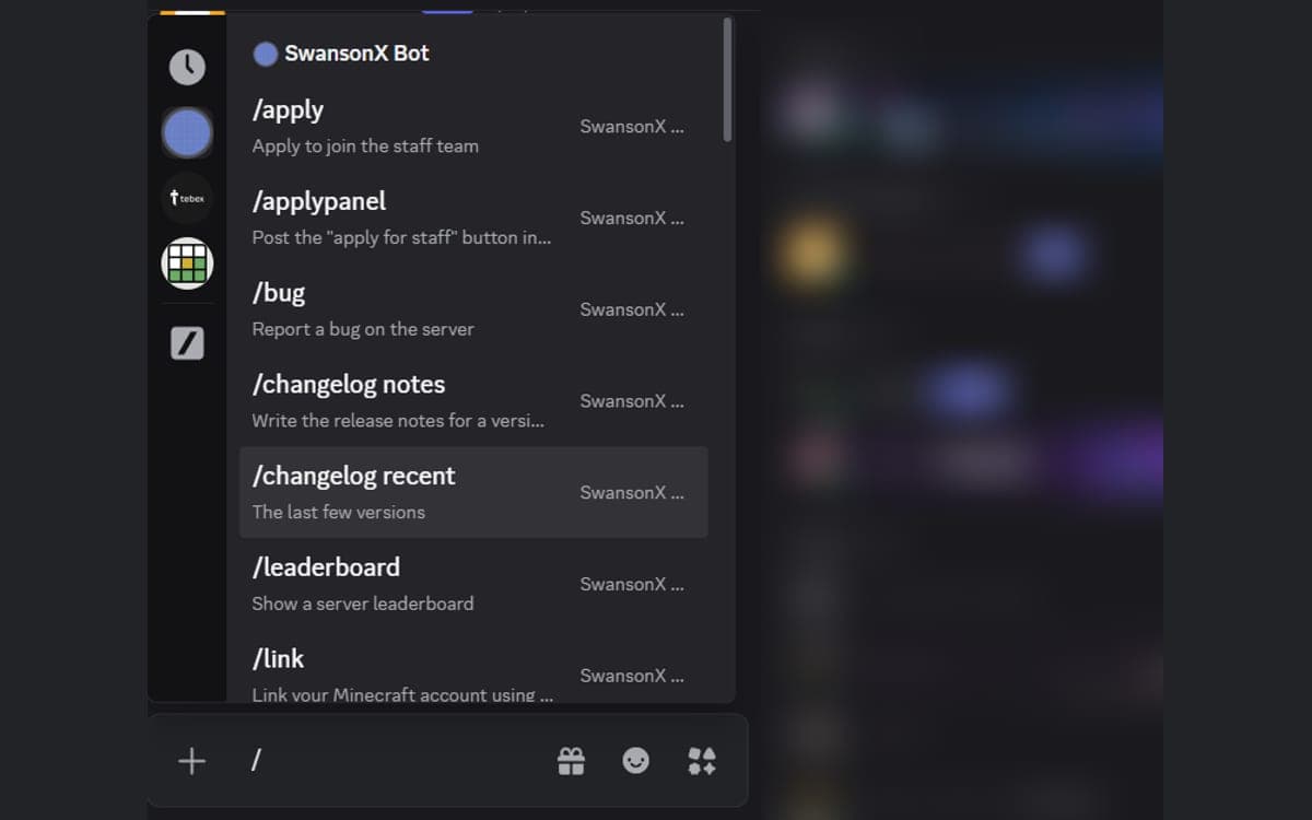 Screenshot of SwansonX Bot